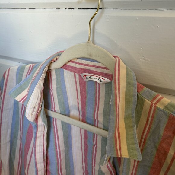 Vintage Talbots Linen Button-Down Blouse - Picture 4 of 7